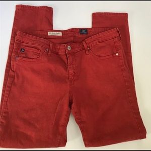 AG Orange Rust color Stevie Ankle Crop Jean Sz. 31